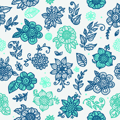 seamless pattern with flowers