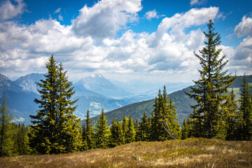on top of planai in schladming, austrian alps, austria, styria, hiking, mountains