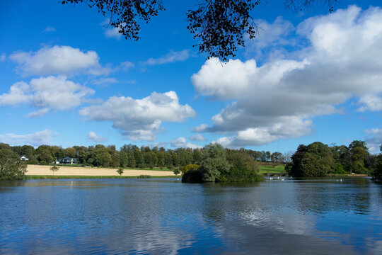 Pitfour lake near the village of Mintlaw in Aberdeenshire Scotland