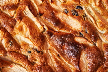 delicious apple pie close up