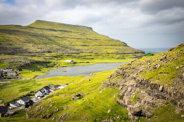 wild landscape on faroe islands, streymoy,  north atlantic, europe