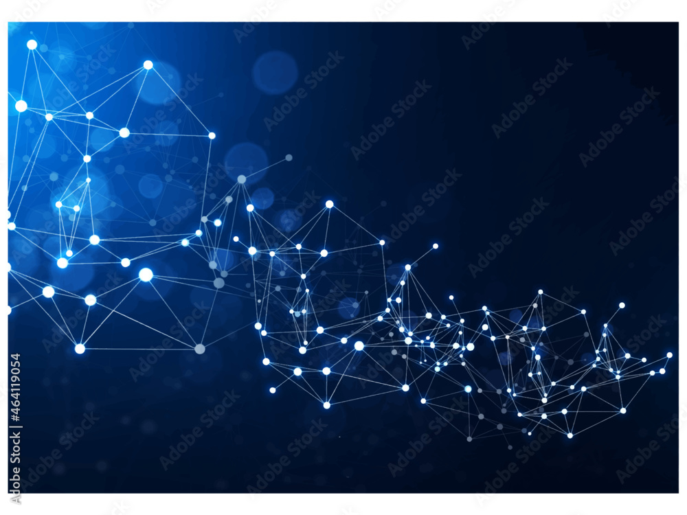 Poster network concept and internet communication, connection technology. futuristic polygonal shapes techn