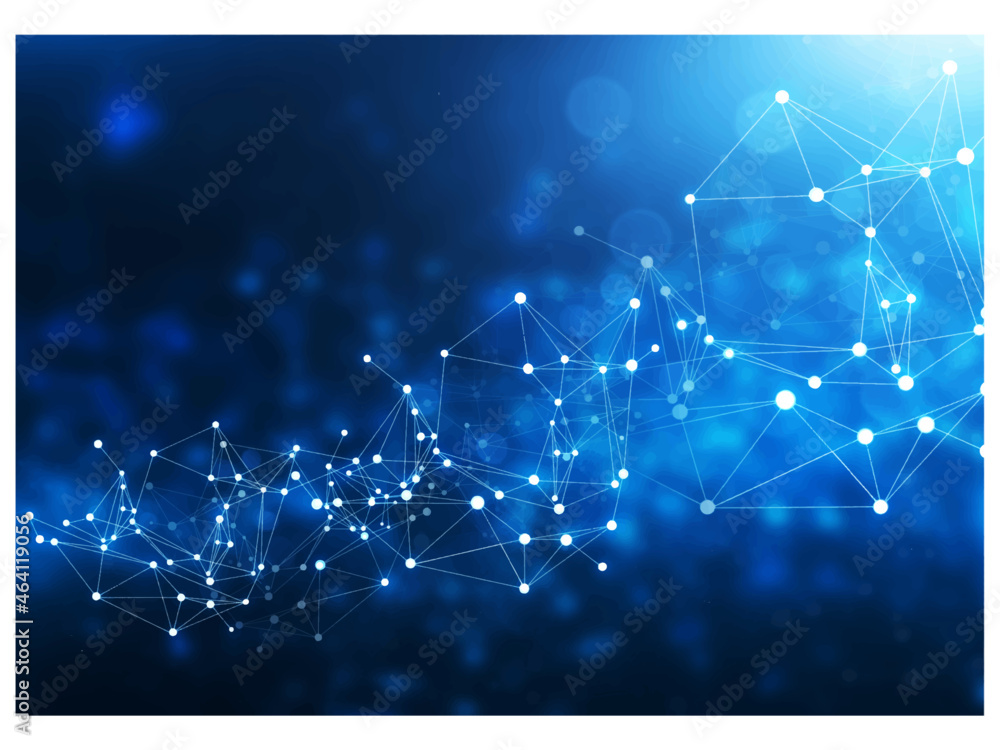 Poster network concept and internet communication, connection technology. futuristic polygonal shapes techn