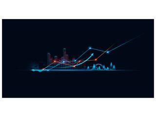 Financial business data graph chart. Chart analytics concept.
