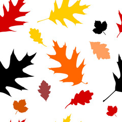 Vector pattern Autumn leaves