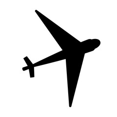 sylwetka samolotu pasażerskiego  - ilustracja wektorowa - obrazy, fototapety, plakaty
