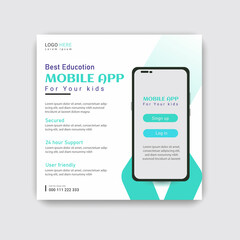 Mobile app flyer template