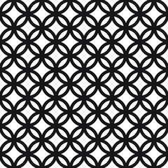White and Black circle pattern line, seamless background. The seamless geometric pattern of circles. Wrapping paper.