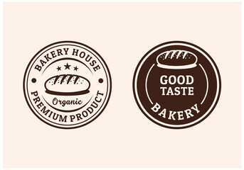 set badge bakery premium vector