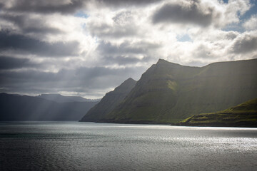 dramatic landscape with clouds, faroe islands, streymoy, north atlantic, europe
