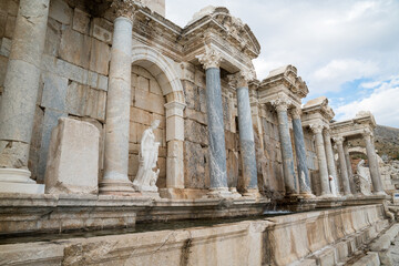 Sagalassos is the most important ancient city of the Roman Imperial Period. Monumental fountain, Agora Building - Gymnasium is the oldest known monumental structures of Sagalassos. Burdur – TURKEY