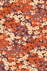 MilleFleurs seamless pattern. Vintage floral pattern with small flowers in the meadow. Floral print with free composition. Vector.