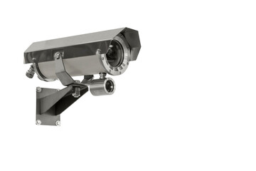 modern video camera for extreme low temperatures down to -70 degrees isolated on white background