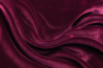 Cotton fabric, maroon velvet