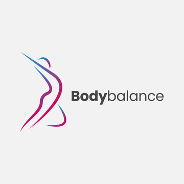 Body balance logo on white design background