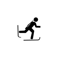 winter sport biathlon vector icon