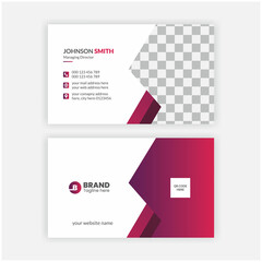 Gym, fitness business card design template-modern elegant gym business card layout