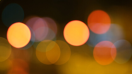 Blurry city lights. City light. City night.. Minimal background texture. Modern cityscape, Blurred night street road traffic.