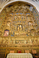 Fototapeta na wymiar Burgos, Spain - 16 Oct 2021: Santa Ana chapel in the Burgos Cathedral, Castile and Leon, Spain