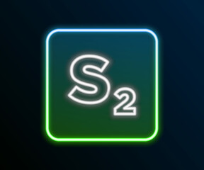 Glowing neon line Bingo icon isolated on black background. Lottery tickets for american bingo game. Colorful outline concept. Vector