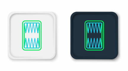 Line Backgammon board icon isolated on white background. Colorful outline concept. Vector