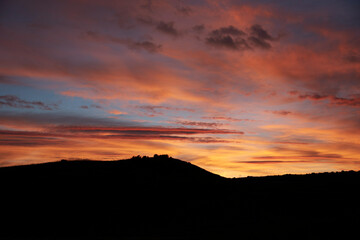 sunset in the mountains