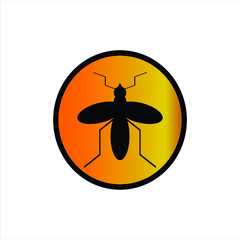 simple black mosquito logo