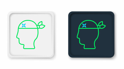 Line Pirate captain icon isolated on white background. Colorful outline concept. Vector