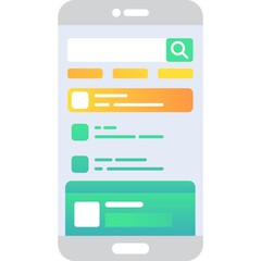Obraz premium Mobile phone chat app vector icon on white