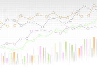 Chart design vector isolated on white background. Color trendy chart in flat style. Template for app and ui graph. Chart for your web site, office poster and placard. Modern colorful graph