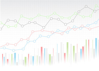 Chart design vector isolated on white background. Color trendy chart in flat style. Template for app and ui graph. Chart for your web site, office poster and placard. Modern colorful graph
