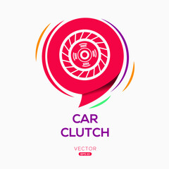 Creative (Car clutch) Icon ,Vector sign.