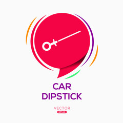 Creative (car dipstick) Icon ,Vector sign.
