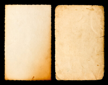 Grungy paper sheet torn edges isolated Scrapbooking object