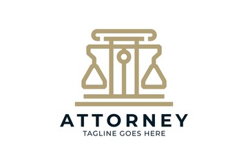 attorney at law logo template, law firm logo, legal office logo design