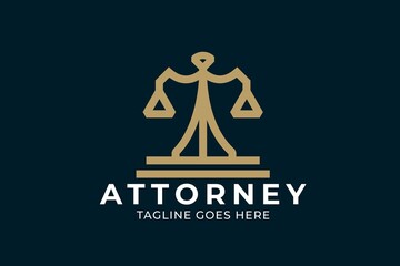 attorney at law logo template, law firm logo, legal office logo design