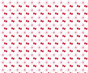 桜の花とサクランボ