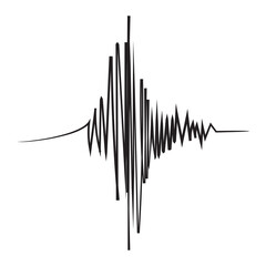 hand drawn earthquake on white background.