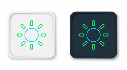 Fototapeta premium Line Sun icon isolated on white background. Colorful outline concept. Vector