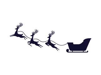 Fotobehang santa sleigh illustration © grgroup