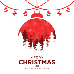 christmas background in flat design