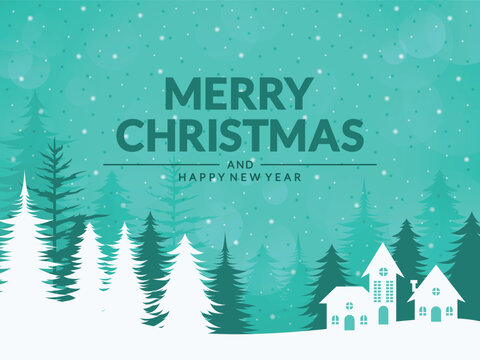 christmas background in flat design