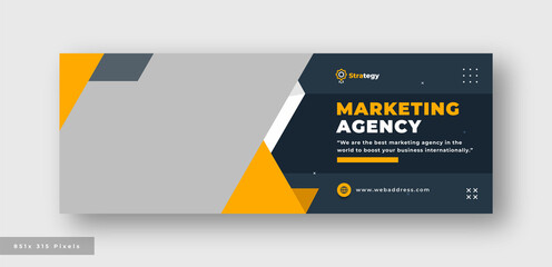 Corporate business or digital marketing agency social media cover web banner