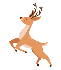 Fototapeta na wymiar brown reindeer icon