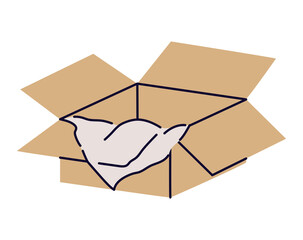 brown box illustration
