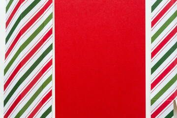 bright candy cane striped cardboard with red paper