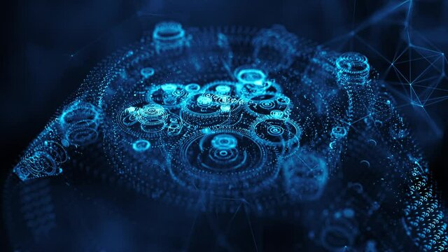 Smart watch wireframe holograme style for time keeping conceptual