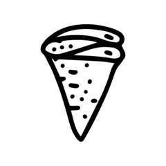 crepe line vector doodle simple icon design