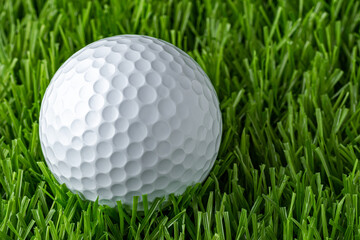 A golf ball on an artificial turf. Screen Golf