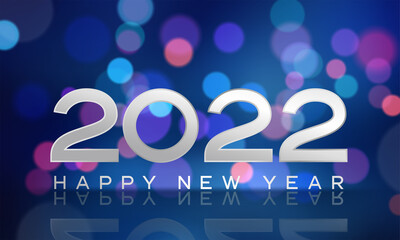 Happy new year 2012 with abstract bokeh